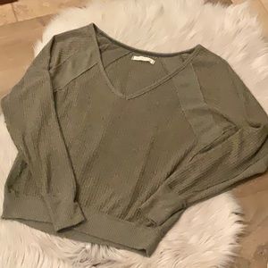 We The Free Olive Green Sweater